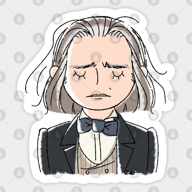 Franz Liszt Sticker by Ancsi